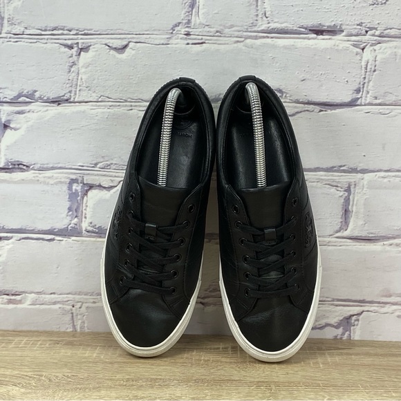 Tory Burch Amalia Black Leather Sneakers - Picture 6 of 10
